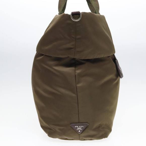 PRADA Tote Bag Nylon Khaki Auth bs16354 - Picture 3 of 16
